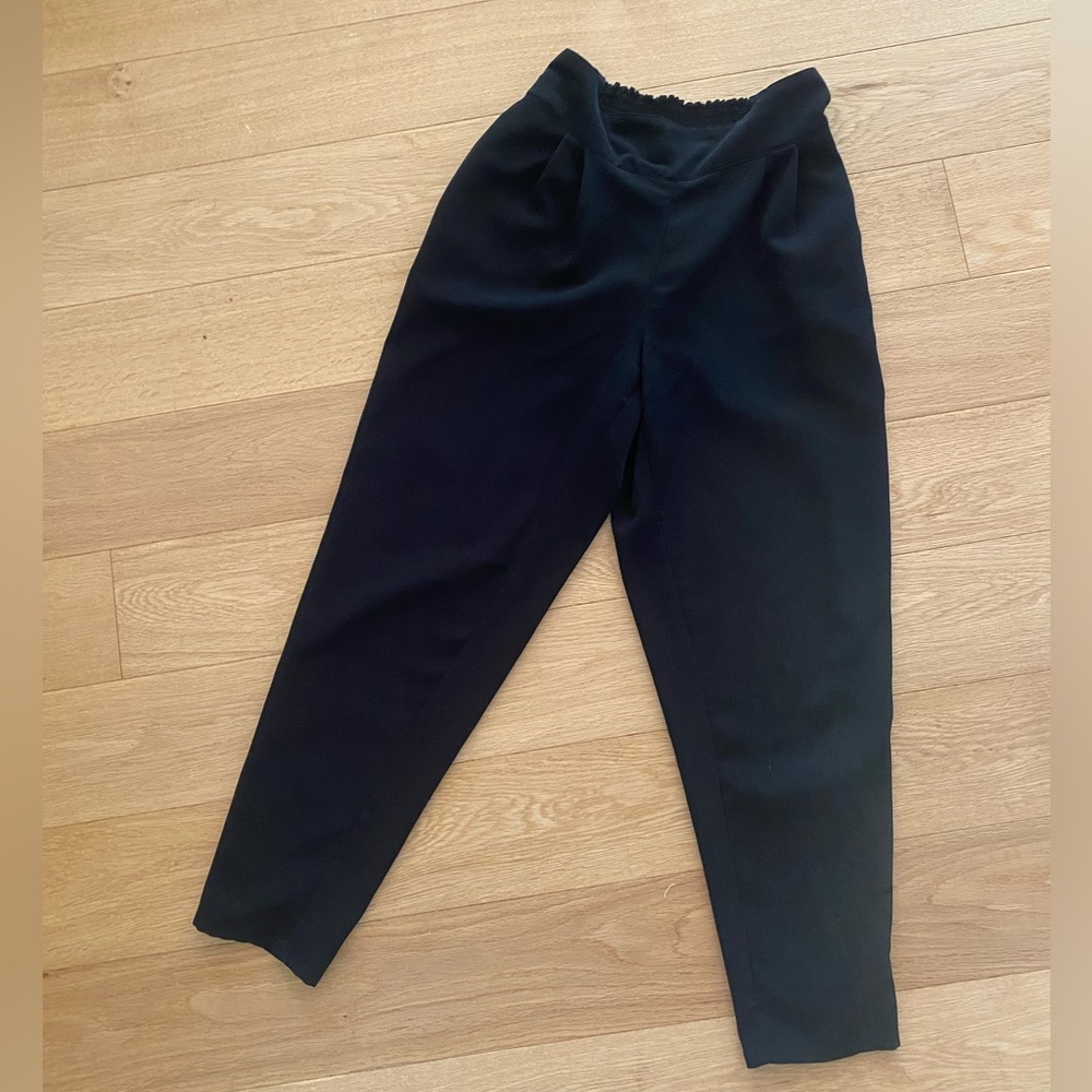 Black solid boho pants